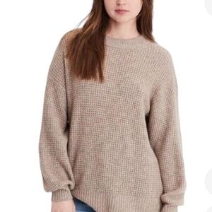 Y2K American Eagle Outfitters Women's Tan Knit Sweater